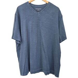 😀 Banana Republic Vintage Mens XXL Blue V Neck Short Sleeve‎ T Shirt Casual